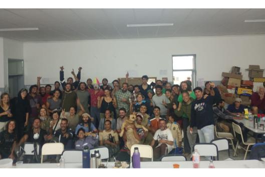 Brigadistas y voluntarixs de mingas 