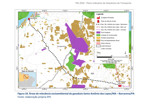 2 – FIGURA A: Most recent proposed route for the gas pipeline, submitted by EPE in 2020